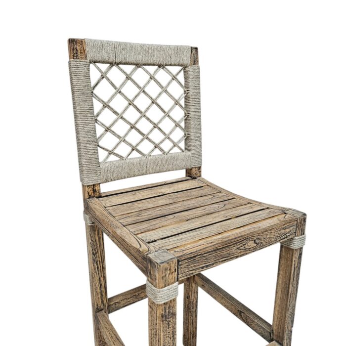 Teak Diamond Bar Chair Close