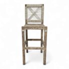 Teak Criss Cross Bar Chair Main front