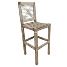 Teak Criss Cross Bar Chair Side