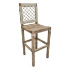 Teak Diamond Bar Chair Side