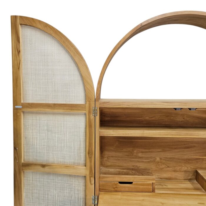 Aria Concealed Desk Side Open Close Up Left