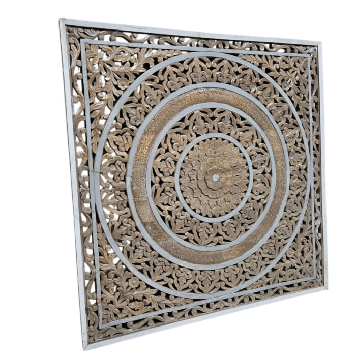 Carved Mandala Headboard Side
