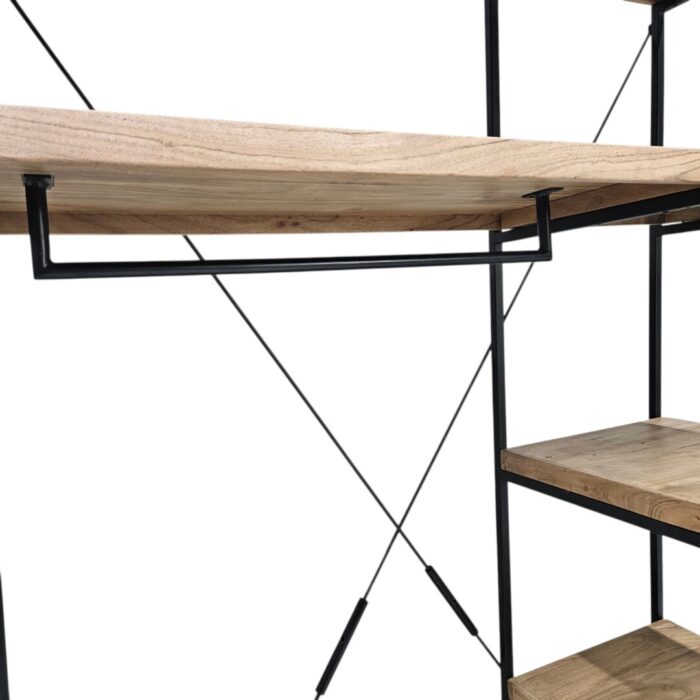 Clothes Shelf Mango Wood Close Up