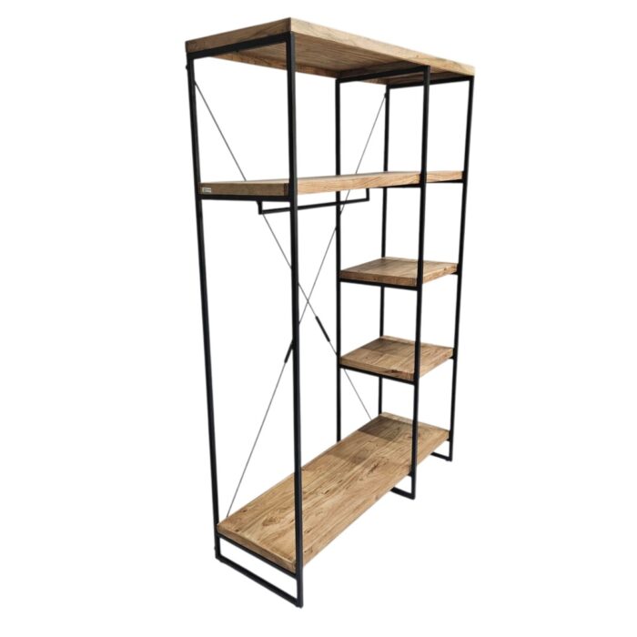 Clothes Shelf Mango Wood Side View