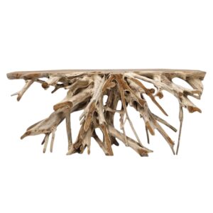 Burmese Teak Root Console Table