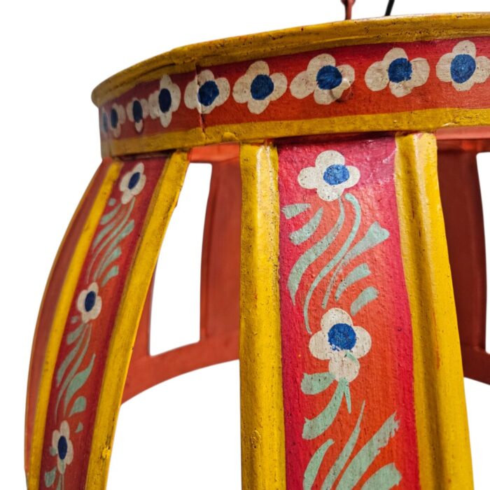 Iron Hand Painted Hanging Lamp KMH9955 Orange Close