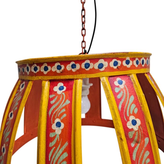 Iron Hand Painted Hanging Lamp KMH9955 Orange Top