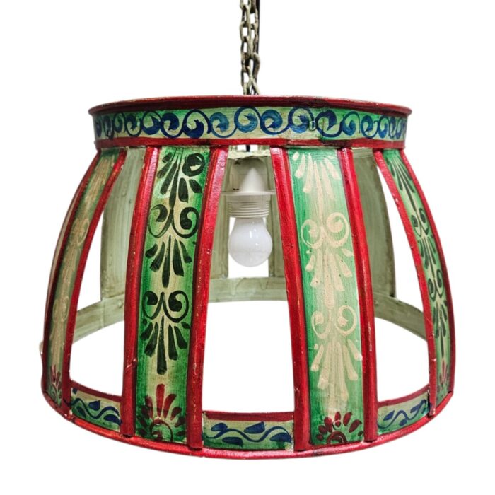 Iron Hand Painted Hanging Lamp KMH9955A RedFront off