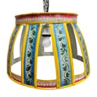 Iron Hand Painted Hanging Lamp KMH9955D Blue Close