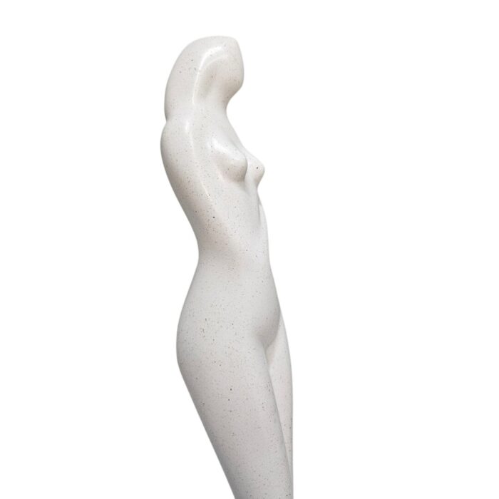 Standing Lady Statue Whie Close