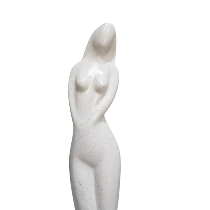 Standing Lady Statue Whie Close Up