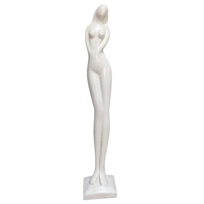 Standing Lady Statue Whie Front