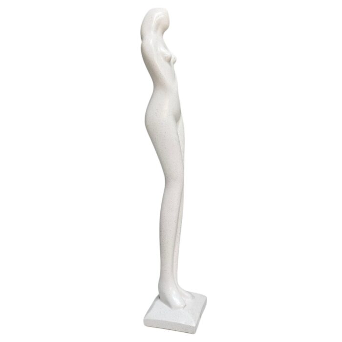 Standing Lady Statue Whie Side