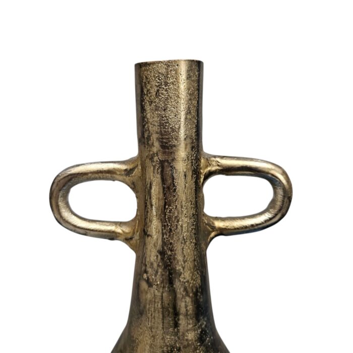 Tyke Aged Gold Iron Vase KMH18026 Close