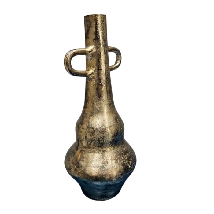 Tyke Aged Gold Iron Vase KMH18026 Side