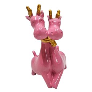 Resin Pink Cow Couple