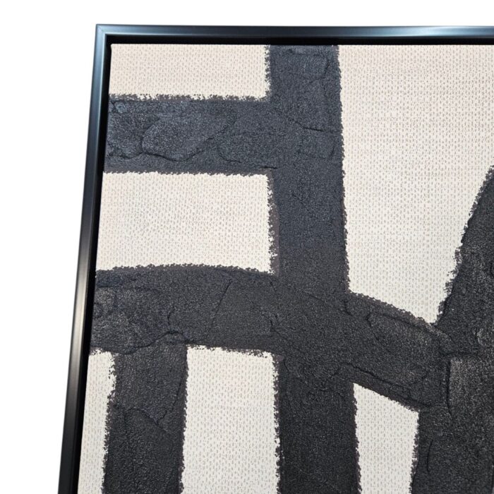 Black Swirl Wall Art Textured FCL7816 Close Black Swirl Wall Art Textured FCL7816 Close