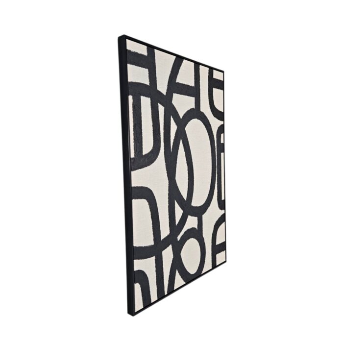 Black Swirl Wall Art Textured FCL7816 Side Black Swirl Wall Art Textured FCL7816 Side