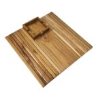 Folding Teak Couch Coffee Cup Holder Side