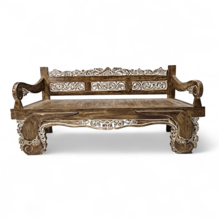 Ornate Carved Bench BEB6598 Main