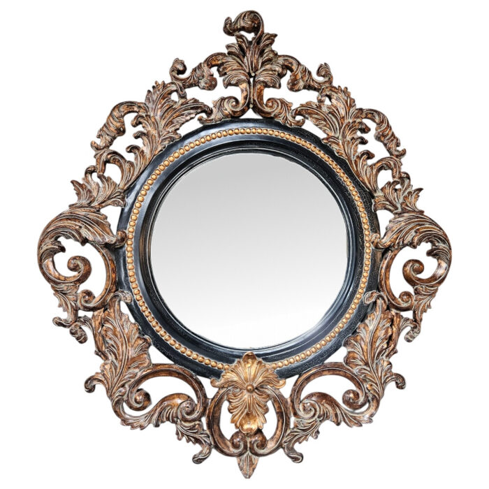 Carved Round Wall Mirror BUA0623 Main Carved Round Wall Mirror BUA0623 Main