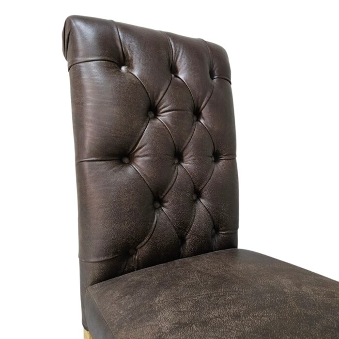 Chester Leather Dining Chair Close Side