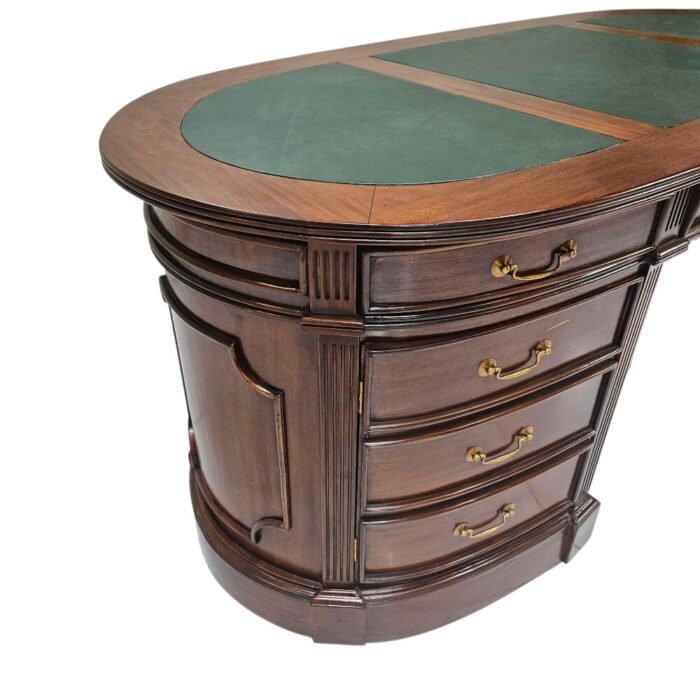 Mahogany Desk Oval BUA0226B Close Up Side