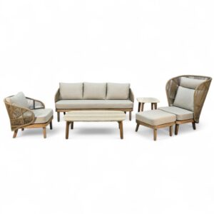 Mali 6pc Covered Patio Lounge Set