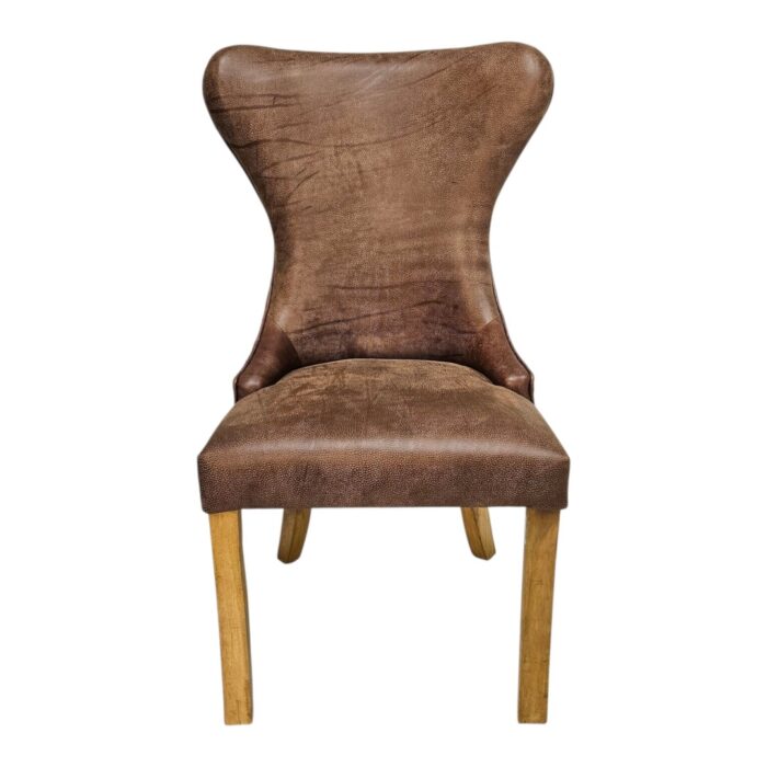 Venice Leather Dining Chair Front