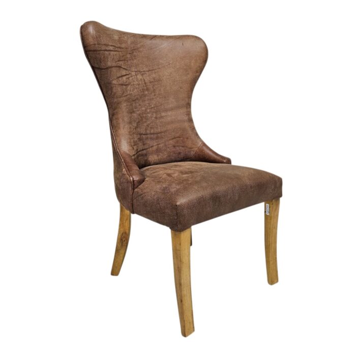 Venice Leather Dining Chair Side