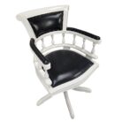 White Mahogany Chair Director BUA0955 Side
