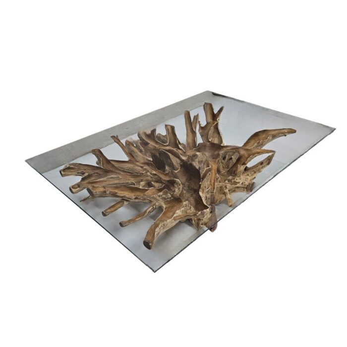 1.5m Teak Root Rectangular Coffee Table Side
