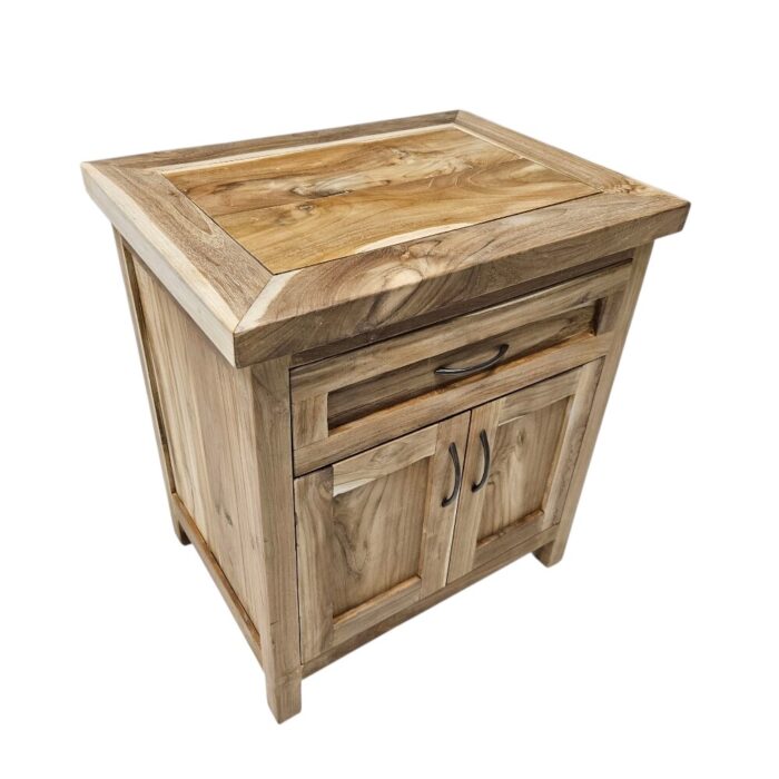 Brooks Bedside Pedestal Teak AJJ0005 Side