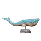 Carved WOoden Whale On Stand WET4510A