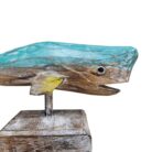Carved Whale On Stand WET4512B Close Up