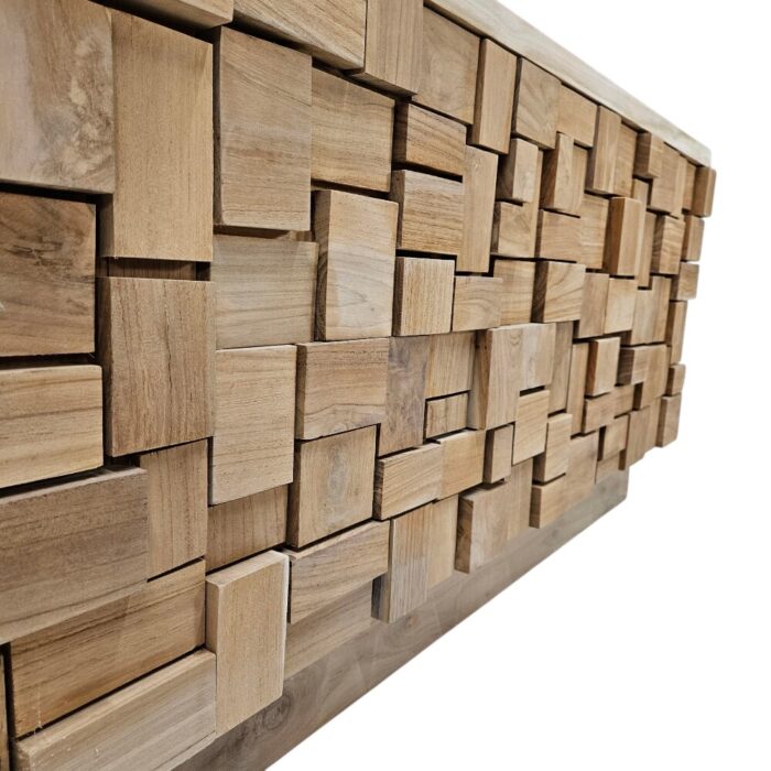 Coda Teak Media Unit APM0200 Side View