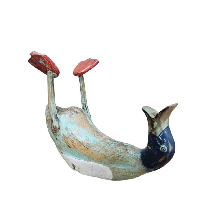 Drinking Laying Wooden Duck Wine Bottle Holder WET2505
