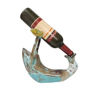 Carved Drinking Duck Wine Bottle Holder
