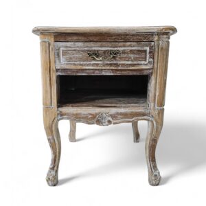 Teak Farmhouse Bedside Pedestal