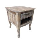 Farmhouse Bedside Pedestal Teak MAD5505A Side