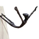 Freefall Abstrak Brass Stone Statue STW3101 Close