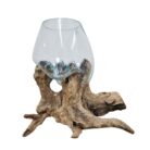 Glass On Wood Vase DER0010 Main