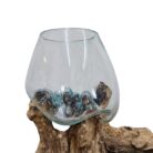 Glass On Wood Vase DER0010 Top