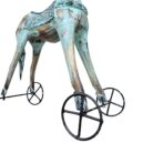 Green Wash Horse On Wheels WET0174 Close Bottom