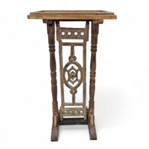 Wooden and Iron Jali Side Table