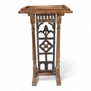 Wooden and Iron Jali Side Table