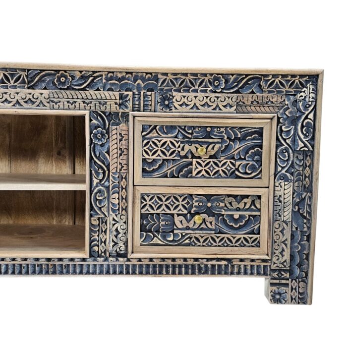 Lazuli Carved Tv Unit KMF26165 Close