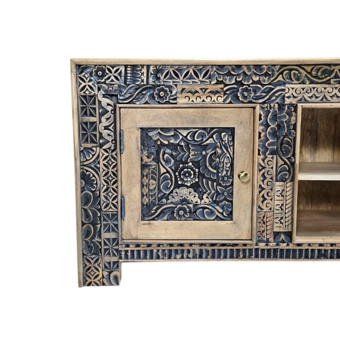 Lazuli Carved Tv Unit KMF26165 Close Up