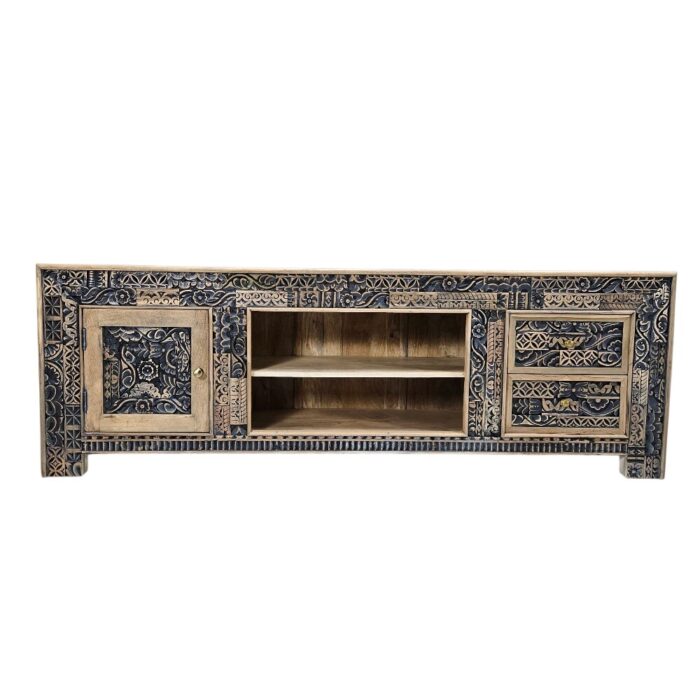 Lazuli Carved Tv Unit KMF26165 Front