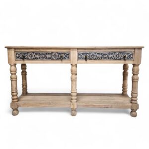 Onyx Carved Console Table